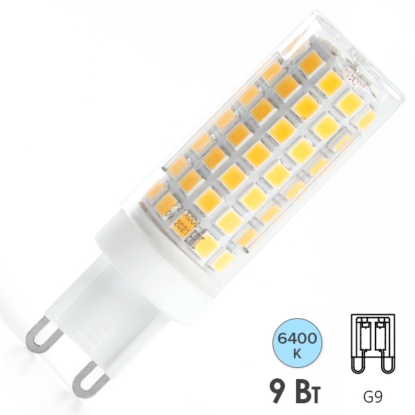 Лампа светодиодная Feron LB-434 9W 6400K 230V G9