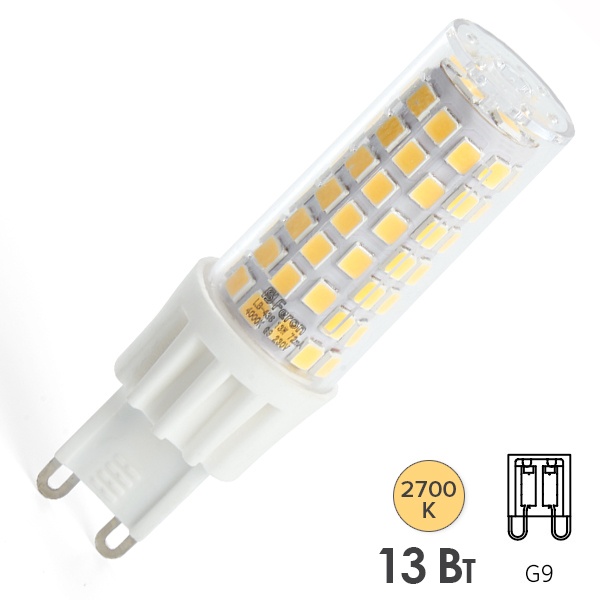 Лампа светодиодная Feron LB-436 13W 2700K 230V G9