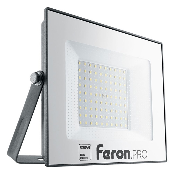 Прожектор светодиодный PRO LL-1000 100W 6400K 12000Lm IP65 черный алюминий Feron
