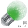 Лампа-строб Feron LB-377 Шарик прозрачный E27 1W 230V зеленый G45