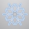 Фигура «Снежинка» из гибкого неона с эффектом тающих сосулек, 60х60см цвет свечения синий/белый IP65