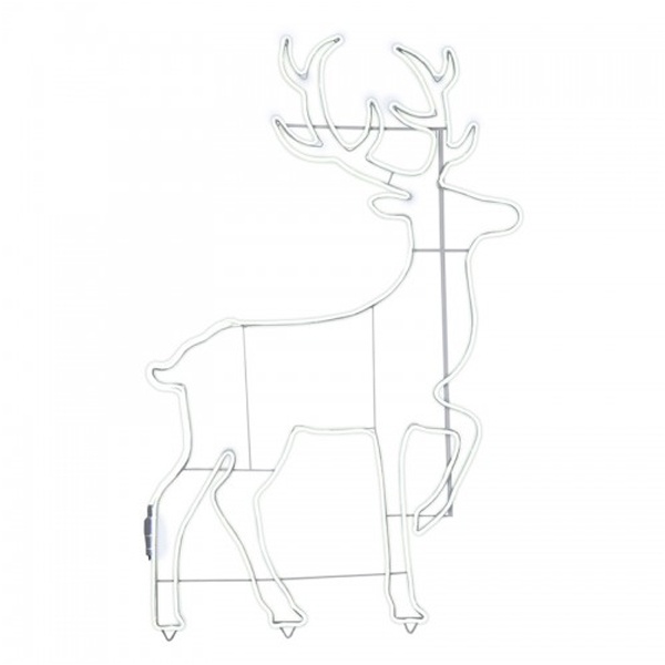 Фигура световая «Сказочный олень» из гибкого неона, 1680LED, 61,5W 230V 140х93см цвет свечения белый