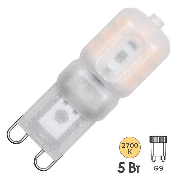Лампа светодиодная Feron LB-430 G9 5W 2700K (капсульная)