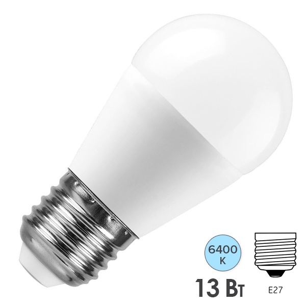 Лампа светодиодная Feron LB-950 Шарик G45 13W 6400K 230V E27