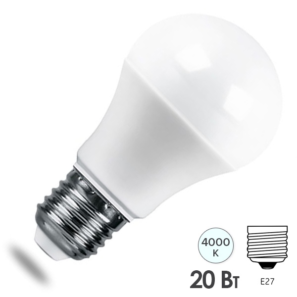 Лампа светодиодная Feron.PRO LB-1020 A65 20W 4000K 230V E27 1810Lm используются OSRAM LED