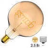 Лампа Gauss Filament G125 2,5W 2000К 200lm Е27 golden GAUSS LED