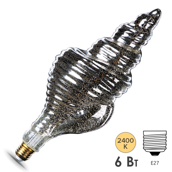 Лампа Gauss Filament TL120 6W 2400К 200lm Е27 gray flexible LED