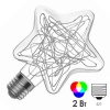 Лампа светодиодная Gauss Filament Vintage Star 115х155мм 2Вт 220V E27 RGB