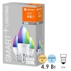 Светодиодная лампа LEDVANCE SMART+ WiFi Candle RGBW 5W (замена 40W) 2700…6500K E14 упаковка 3шт.