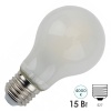 Лампа филаментная груша ЭРА F LED A60 15W 840 E27 frost матовая белый свет (5056306012006)