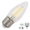 Лампа филаментная свеча ЭРА F-LED B35 11W 840 E27 нейтральный белый свет