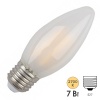Лампа филаментная свеча ЭРА F-LED B35 7W 827 E27 теплый белый свет