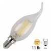 Лампа филаментная светодиодная свеча на ветру ЭРА F-LED BXS 11W 827 E14 теплый белый свет