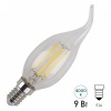 Лампа филаментная светодиодная свеча на ветру ЭРА F-LED BXS 9W 840 E14 нейтральный белый свет