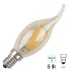 Лампа филаментная свеча на ветру ЭРА F-LED BXS 5W 840 E14 золотистая нейтральный свет