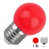 Лампа светодиодная ЭРА STD ERARL45-E27 1W шар красный для белт-лайт