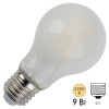 Лампа филаментная груша ЭРА F LED A60 9W 827 E27 frost матовая теплый свет (5056183743239)