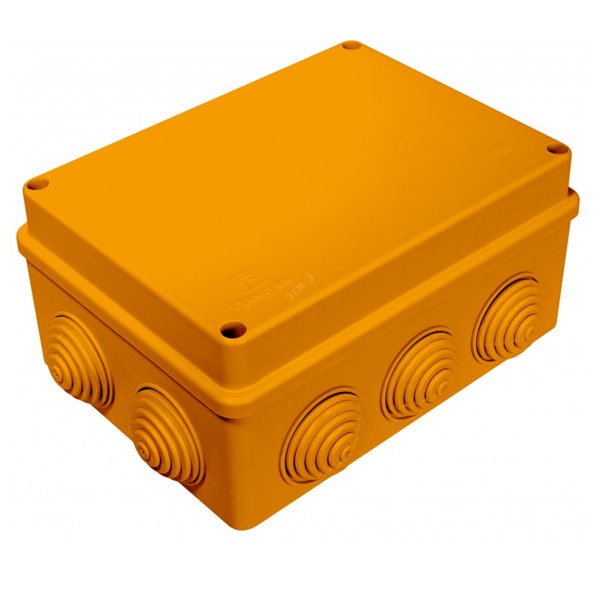 Коробка огнестойкая JBS150 150х110х70 Е110 для открытой проводки 10 выходов IP55 3P (0,15-2,5мм2)