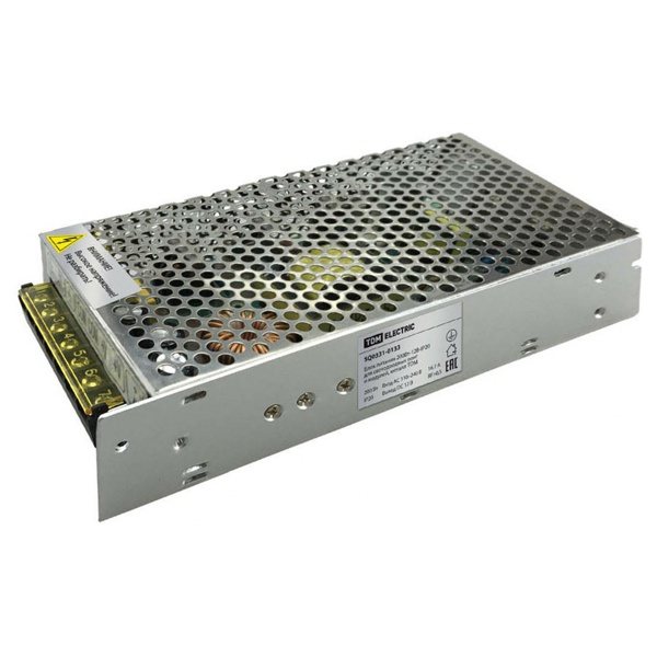 Блок питания TDM 200W 12V для светодиодных лент и модулей, металл IP20