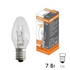 Лампа накаливания Свеча мини прозрачная 7 Вт-230 В-50 Гц-Е12, TDM