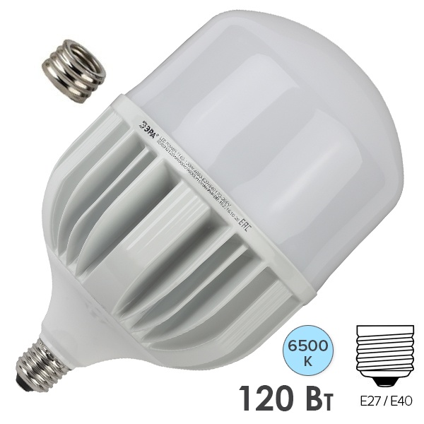 Лампа светодиодная STD LED POWER T160 120W 6500K E27-E40 колокол холодная дневного цвета ЭРА