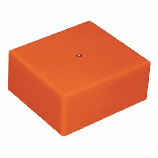 Коробка огнестойкая MB75 75х75х40 Е110 для открытой проводки оранжевая IP41 2P (1,5-2,5 мм) Ecoplast