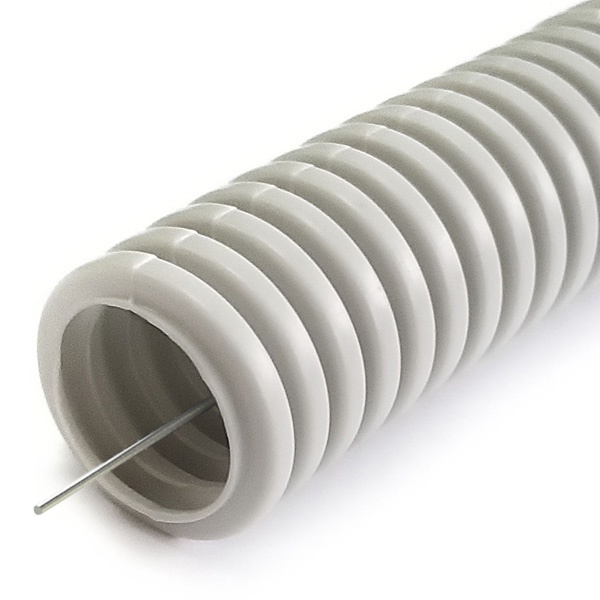Труба гофрированная ПП HFFRLS 16 мм трудногорючая малодымная без галогена [упак.100м] Ecoplast (гофра для кабеля)