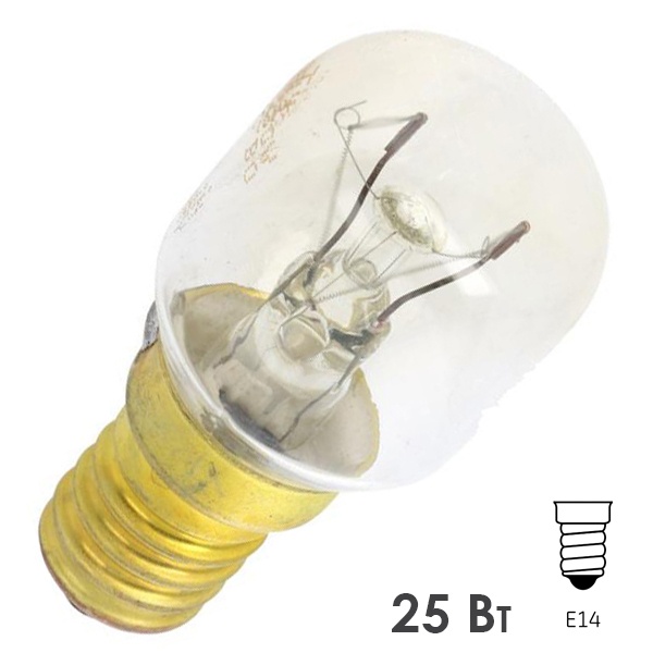 Лампа для духовых шкафов Tungsram OVEN 25W P1 300°С 230V E14 BX d28x60mm