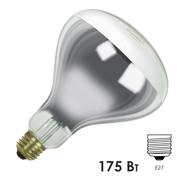Лампа инфракрасная LightBest ERK R125 175W 220-240V E27 Clear