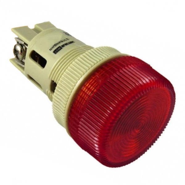 Лампа TDM ENR-22 сигнальная d22мм красный неон/230В цилиндр
