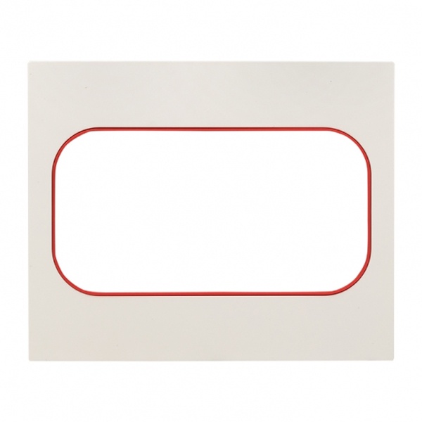 Рамка для 2-й розетки EKF Стокгольм белый с линией цвета красный