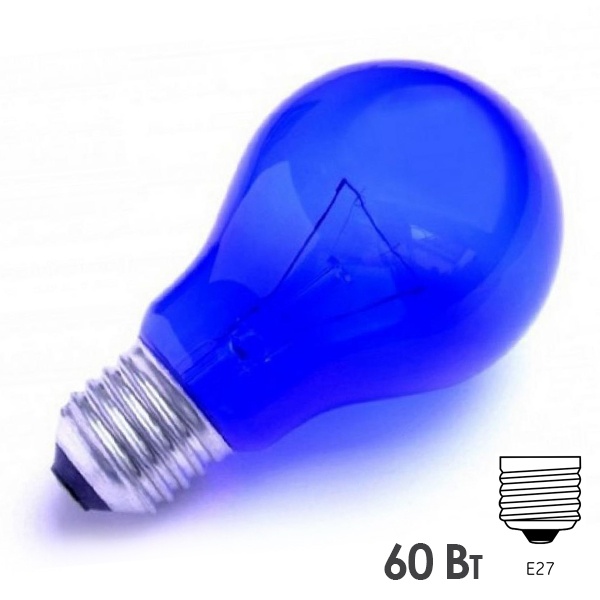 Лампа Минина LBH 60W 220V E27 синяя колба, длина волны 780-1000Nm, физиотерапия LightBest