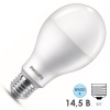Лампа светодиодная Philips LEDBulb A67 14,5W (120W) E27 6500K 220V 1800lm d68х132mm холодный свет