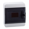 Щит навесной КЭАЗ 8 (1x8) модулей IP41 прозрачная черная дверца OptiBox P-BNK-2-08-IP41 (электрический шкаф)