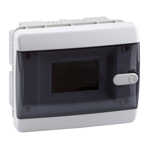 Щиток встраиваемый OptiBox P-CVK-1-06-IP41 6 модулей прозрачная черная дверца IP41 КЭАЗ