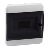 Щит встраиваемый КЭАЗ 8 (1x8) модулей IP41 прозрачная черная дверца OptiBox P-BVK-2-08-IP41