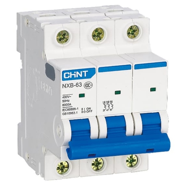 Автоматический выключатель NXB-63 3P 2А 6kA х-ка C (R) CHINT (автомат электрический)