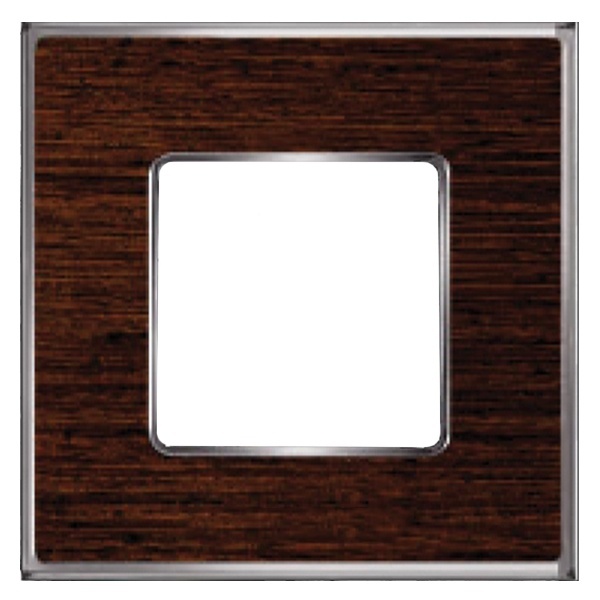 Рамка 1-ная Fede Vintage Wood, wengue-bright chrome