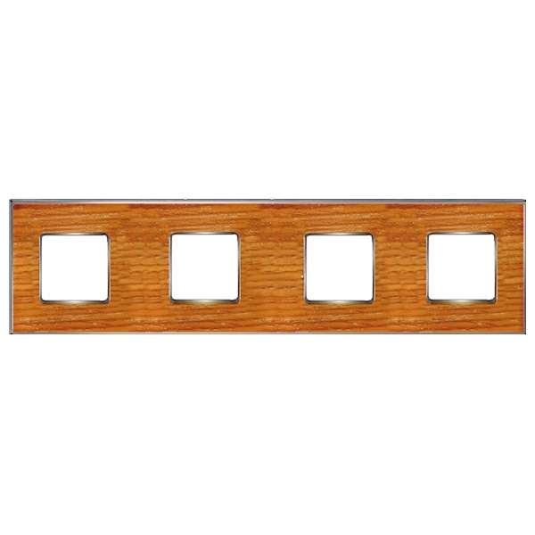 Рамка 4-ная Fede Vintage Wood, cherry-bright chrome