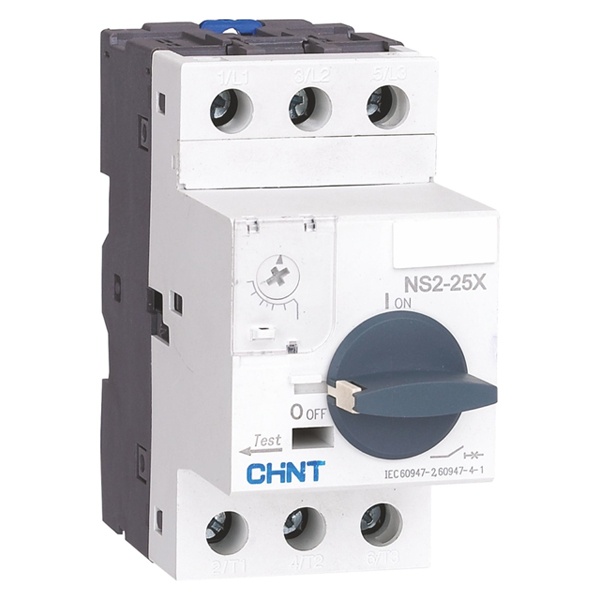 Автоматический выключатель защиты двигателя NS2-25Х 0.16-0.25A с поворотной ручкой (R) CHINT (автомат электрический)