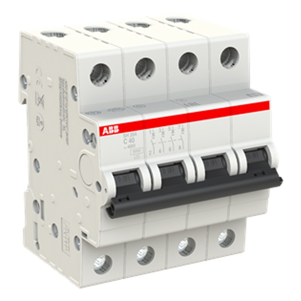Автоматический выключатель ABB 4-полюсный SH204 C40 6кА (автомат электрический)
