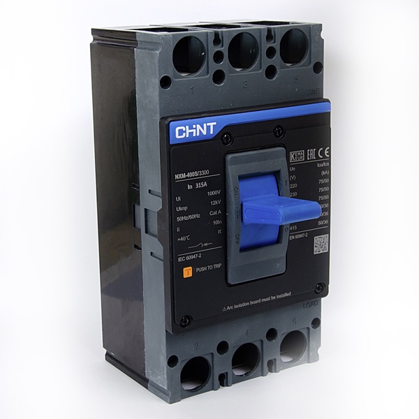 Автоматический выключатель NXM-400S/3Р 315A 50кА CHINT (автомат электрический)