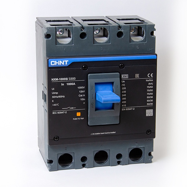 Автоматический выключатель NXM-1000S/3Р 1000A 50кА CHINT (автомат электрический)