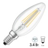 Лампа филаментная свеча Osram LED SUPERSTAR PLUS CLASSIC B 3,4W/940 (40W) CL 220V DIM E14