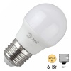 Лампа светодиодная шарик ЭРА RED LINE LED P45-6W-827-E27 R теплый свет (5056396240945)