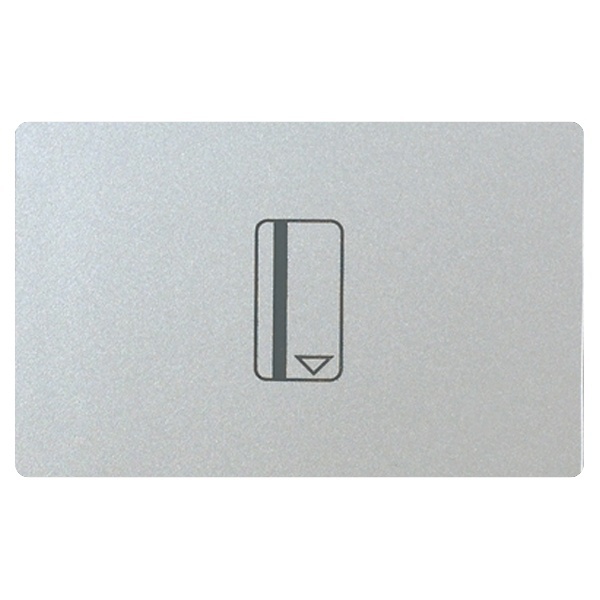 Выключатель карточный (54 мм) 2 модуля ABB Zenit, серебристый (N2214.1 PL)