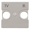 Накладка для TV-R розетки 2 модуля ABB Zenit, серебристый (N2250.8 PL)