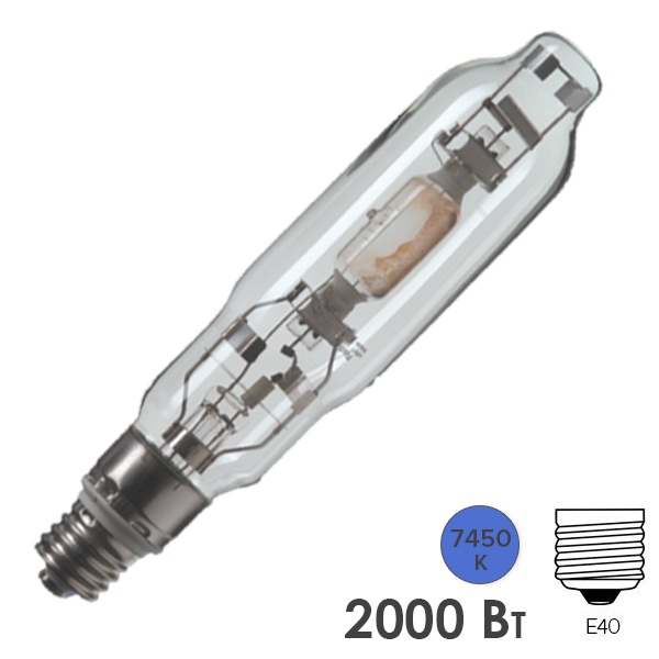Лампа металлогалогенная Radium HRI-T 2000W/D/I 400V E40 180000lm 7450k p30 d106x430mm (МГЛ)