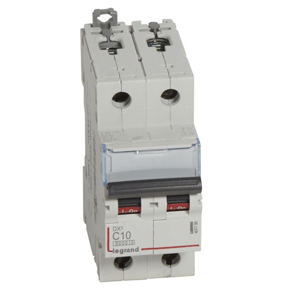 Автоматический выключатель Legrand DX3 2П C10A 6/10kA 2 модуля (автомат) (автомат электрический)