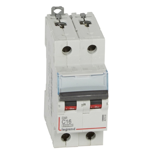 Автоматический выключатель Legrand DX3 2П C16A 6/10kA 2 модуля (автомат) (автомат электрический)